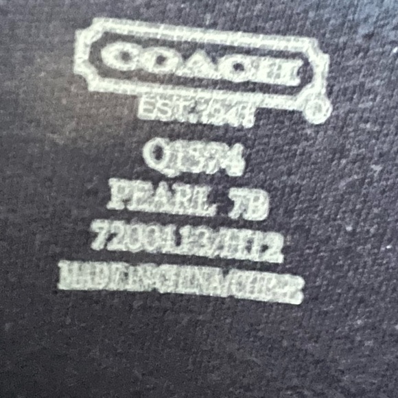 Coach Women's Pearl Legacy Striped Water Resistant Rain Boots Mid Calf Sz 7B - Picture 6 of 9